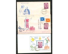 1964 - INDIA - LOTTO/43525 - VIAGGIO DI PAPA PAOLO VI° IN INDIA - 3 BUSTE