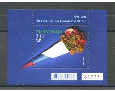 2011 - SLOVENIA - ANNIVERSARIO INDIPENDENZA FOGLIETTO - NUOVO - LOTTO/34487