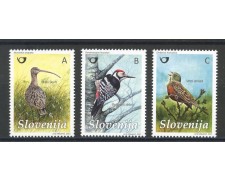 2011 - SLOVENIA - FAUNA UCCELLI 3v. - NUOVi - LOTTO/34489