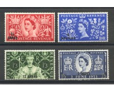 1953 - MASCATE/OMAN - LOTTO/41227 - INCORONAZIONE R.ELISABETTA 4v. - NUOVI 1953 - MASCATE/OMAN - LOTTO/41227 - INCORONAZIONE R.ELISABETTA 4v. - NUOVI