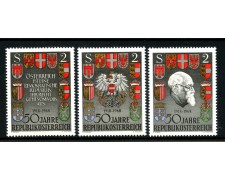 1968 - AUSTRIA - LOTTO/42561 - CINQUANTENARIO REPUBBLICA 3v. - NUOVI 1968 - AUSTRIA - LOTTO/42561 - CINQUANTENARIO REPUBBLICA 3v. - NUOVI