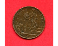 1909  REGNO - LOTTO/M38757 - 5 CENTESIMI  ITALIA SU PRORA