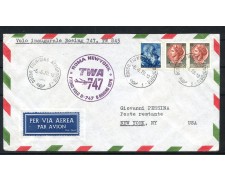 1970 - ITALIA - LOTTO/41603 - PRIMO VOLO TWA ROMA NEW YORK 1970 - ITALIA - LOTTO/41603 - PRIMO VOLO TWA ROMA NEW YORK