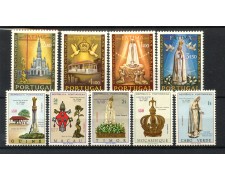 1967 - PORTOGALLO - LOTTO/47933 - 50° ANNIVERSARIO DI FATIMA - INSIEME DI 9 FRANCOBOLLI NUOVI