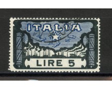 1923 - LOTTO/38061 - REGNO - 5 LIRE MARCIA SU ROMA - USATO 1923 - LOTTO/38061 - REGNO - 5 LIRE MARCIA SU ROMA - USATO