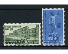 1950 - LOTTO/12782B - REPUBBLICA - U.N.E.S.C.O. 2v. - NUOVI