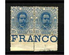 1891 - REGNO - 25 cent. UMBERTO I° - COPPIA NUOVI - LOTTO/37592C 1891 - REGNO - 25 cent. UMBERTO I° - COPPIA NUOVI - LOTTO/37592C