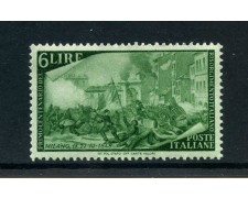 1948 - REPUBBLICA - 6 LIRE CENTENARIO DEL RISORGIMENTO - NUOVO - LOTTO/30353