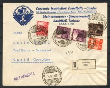 1949 - REPUBBLICA - LOTTO/40406 - BUSTA DA NATURNO A CANTU' RACCOMANDATA 1949 - REPUBBLICA - LOTTO/40406 - BUSTA DA NATURNO A CANTU' RACCOMANDATA