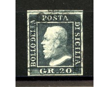 1859 - REGNO DELLE DUE SICILIE - LOTTO/40256 - 20 Grana GRIGIO ARDESIA - USATO 1859 - REGNO DELLE DUE SICILIE - LOTTO/40256 - 20 Grana GRIGIO ARDESIA - USATO