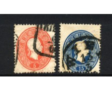 1860/61 - AUSTRIA - LOTTO/43634 - 5 E 15 KREUZER FRANCESCO GIUSEPPE - USATI 1860/61 - AUSTRIA - LOTTO/43634 - 5 E 15 KREUZER FRANCESCO GIUSEPPE - USATI