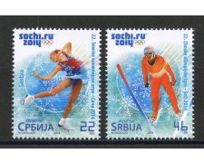 2014 - SERBIA REPUBBLICA - OLIMPIADI DI SOCHI 2v. - NUOVI - LOTTO/35242 2014 - SERBIA REPUBBLICA - OLIMPIADI DI SOCHI 2v. - NUOVI - LOTTO/35242