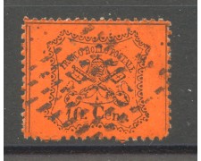 1868 - STATO PONTIFICIO - LOTTO/40271 - 10 Cent. ARANCIO VERMIGLIO - USATO 1868 - STATO PONTIFICIO - LOTTO/40271 - 10 Cent. ARANCIO VERMIGLIO - USATO