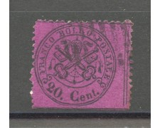 1868 - STATO PONTIFICIO - LOTTO/40272 - 20 Cent. ROSSO BRUNO - USATO 1868 - STATO PONTIFICIO - LOTTO/40272 - 20 Cent. ROSSO BRUNO - USATO