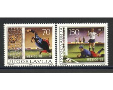 1986 - JUGOSLAVIA - MONDIALI DI CALCIO 2v. - NUOVI - LOTTO/38379 1986 - JUGOSLAVIA - MONDIALI DI CALCIO 2v. - NUOVI - LOTTO/38379