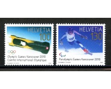 2009 - SVIZZERA - LOTTO/37724 - OLIMPIADI DI VANCOUVER  2v. - NUOVI