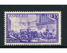 1948 - REPUBBLICA - LOTTO/43046 - 35 LIRE ESPRESSO CENTENARIO RISORGIMENTO NUOVO