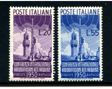 1950 - REPUBBLICA - LOTTO/43050 - RADIODIFFUSIONE 2v. - NUOVI