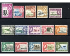 1964 - ISOLE VERGINI - LOTTO/38825 - REGINA ELISABETTA 15v. - NUOVI 1964 - ISOLE VERGINI - LOTTO/38825 - REGINA ELISABETTA 15v. - NUOVI