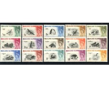 1960/66 - ISOLE FALKLAND - LOTTO/38828 - REGINA ELISABETTA 15v. - NUOVI 1960/66 - ISOLE FALKLAND - LOTTO/38828 - REGINA ELISABETTA 15v. - NUOVI