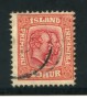 1907 - LOTTO/21089 - ISLANDA - 10 a. ROSSO CARMINIO - USATO