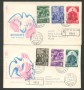 1960 - LOTTO/16013 - VATICANO -  RIFUGIATO - 2 BUSTE FDC