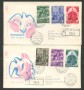 1960 - LOTTO/16013 - VATICANO -  RIFUGIATO - 2 BUSTE FDC