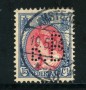 1908 - LOTTO/21286 - OLANDA - 15 cent. AZZURRO ROSSO PERFIN - USATO