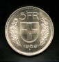 1969 - LOTTO/M14666 - SVIZZERA - 5 FRANCHI ARGENTO
