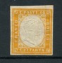 SARDEGNA - 1861 - LOTTO/16474 - 80 cent. GIALLO ARANCIO - LING.
