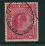 1902 - LOTTO/24277 - GRAN BRETAGNA - 5 Sc.  CARMINIO RE EDOARDO VII° - USATO