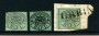 STATO PONTIFICIO - 1852 - LOTO/24607 - STATO PONTIFICIO - 1 Baj VERDE - 3 ESEMPLARI USATI