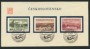 1951 - LOTTO/16533 - CECOSLOVACCHIA - ALBERGHI 3v. - FOGLIO FDC