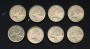1937/1960 - CANADA - LOTTO/M48032 - 25 CENT. ALCE  ARGENTO INSIEME DI 8 ESEMPLARI