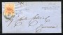 1858 - LOMBARDO VENETO - LOTTO/40556 - 15 CENTESIMI ROSA CHIARO - BUSTA DA PAVIA