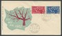 1950 - LOTTO/1594 - EUROPA 2v. - BUSTA FDC.