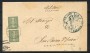 1886 - REGNO - LOTTO/39982 - 1 cent. VERDE GRIGIO COPPIA - SU PIEGO DA NOCETO