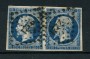 1854 - LOTTO/16678  FRANCIA - 20c. AZZURRO SCURO COPPIA - USATI
