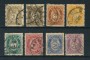 1883/90 - LOTTO/20529 - NORVEGIA - CORNO DI POSTA 8v. - USATI