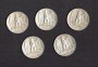 1926/1930 - LOTTO/MITAC1 - REGNO D'ITALIA - 5 LIRE AQUILINO ARGENTO - SERIE COMPLETA