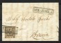 1856 - DUCATO DI MODENA - LOTTO/40223 - 25 cent. CAMOSCIO CHIARO - USATO SU BUSTA
