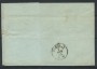 1865 - REGNO - 20c. su 15c.  EFFIGIE DETTA FERRO DI CAVALLO I° TIPO BUSTA DA VEROLANUOVA - LOTTO/20393