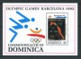 1992 - DOMINICA - LOTTO/19902 - OLIMPIADI BARCELLONA TUFFI - FOGLIETTO