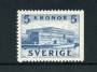 1941/53 - LOTTO/21915 - SVEZIA - 5 K. AZZURRO PALAZZO REALE - NUOVO