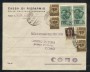 1945 - REPUBBLICA SOCIALE - 25c. FRATELLI BANDIERA PIU' ALTRI VALORI SU BUSTA DA TIRANO A COMO - LOTTO/30301
