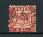 BADEN - 1868 - LOTTO/21847 - 3 K. ROSA CARMINIO - USATO
