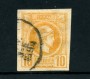 1889/99 - LOTTO/24215 - GRECIA - 10 l. GIALLO SCURO MERCURIO - USATO
