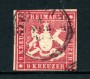 WURTTEMBERG - 1859 - LOTTO/24272 - 9 K. ROSA SENZA FILO DI SETA - USATO