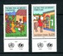 1987 - LOTTO/21439A - ONU SVIZZERA - VACCINAZIONI BAMBINI 2v. - NUOVI CON APP.