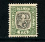 1907/08 - LOTTO/21121 - ISLANDA - 4 aur VERDE SERVIZIO -  LING.